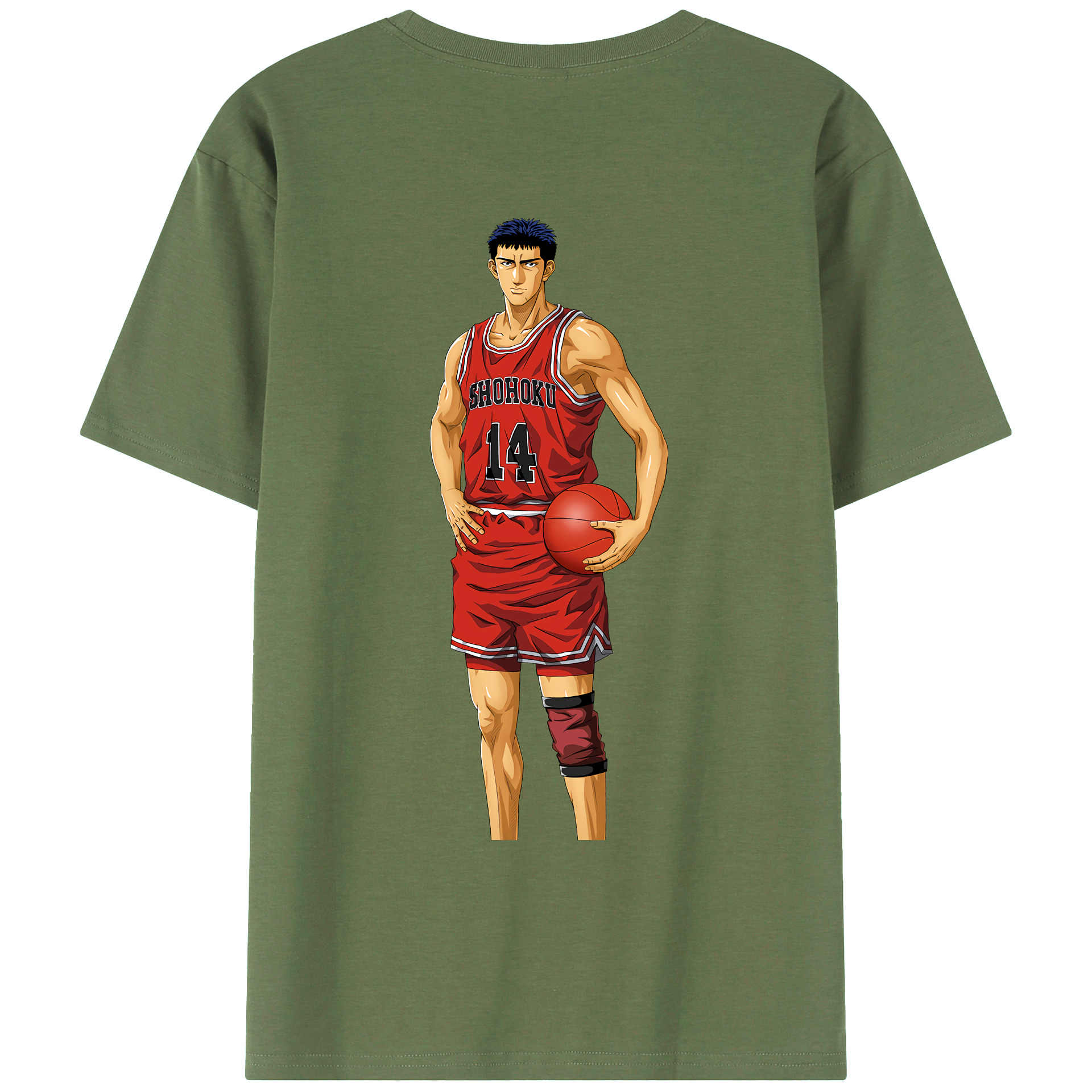 （画像用） SLAM DUNK／スラムダンク 綿100％ メンズ半袖Tシャツ（バックプリント） 通気性